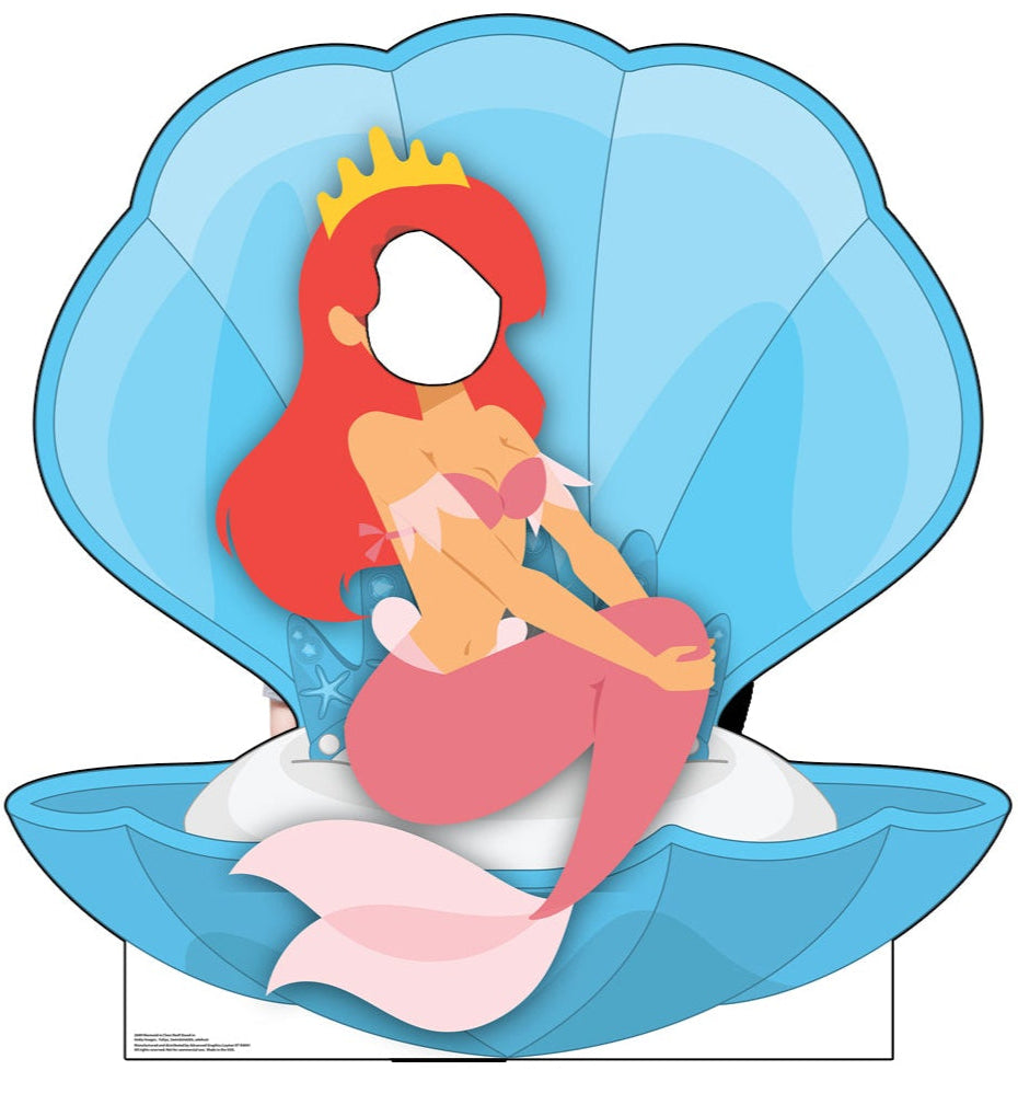 Life-Size Mermaid in Clam Shell Cardboard Cutout - All Cutouts