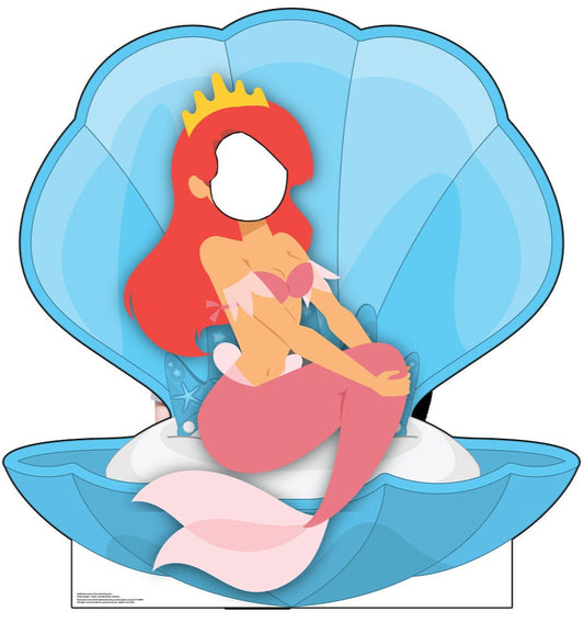 Life-Size Mermaid in Clam Shell Cardboard Cutout - All Cutouts