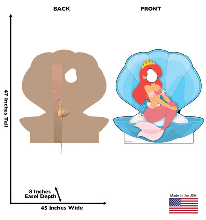 Life-Size Mermaid in Clam Shell Cardboard Cutout - All Cutouts