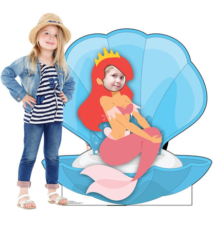 Life-Size Mermaid in Clam Shell Cardboard Cutout - All Cutouts