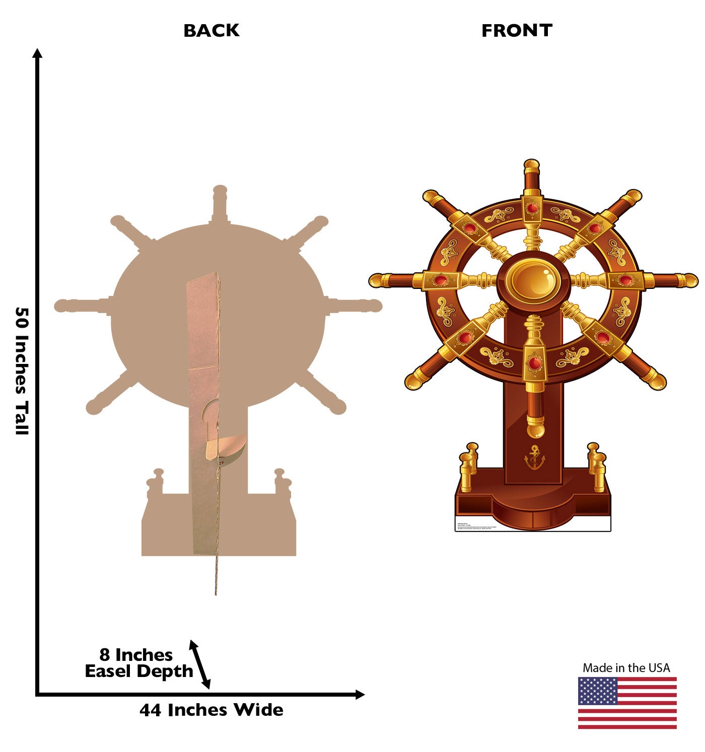 Life-Size Ship’s Wheel Cardboard Cutout - All Cutouts