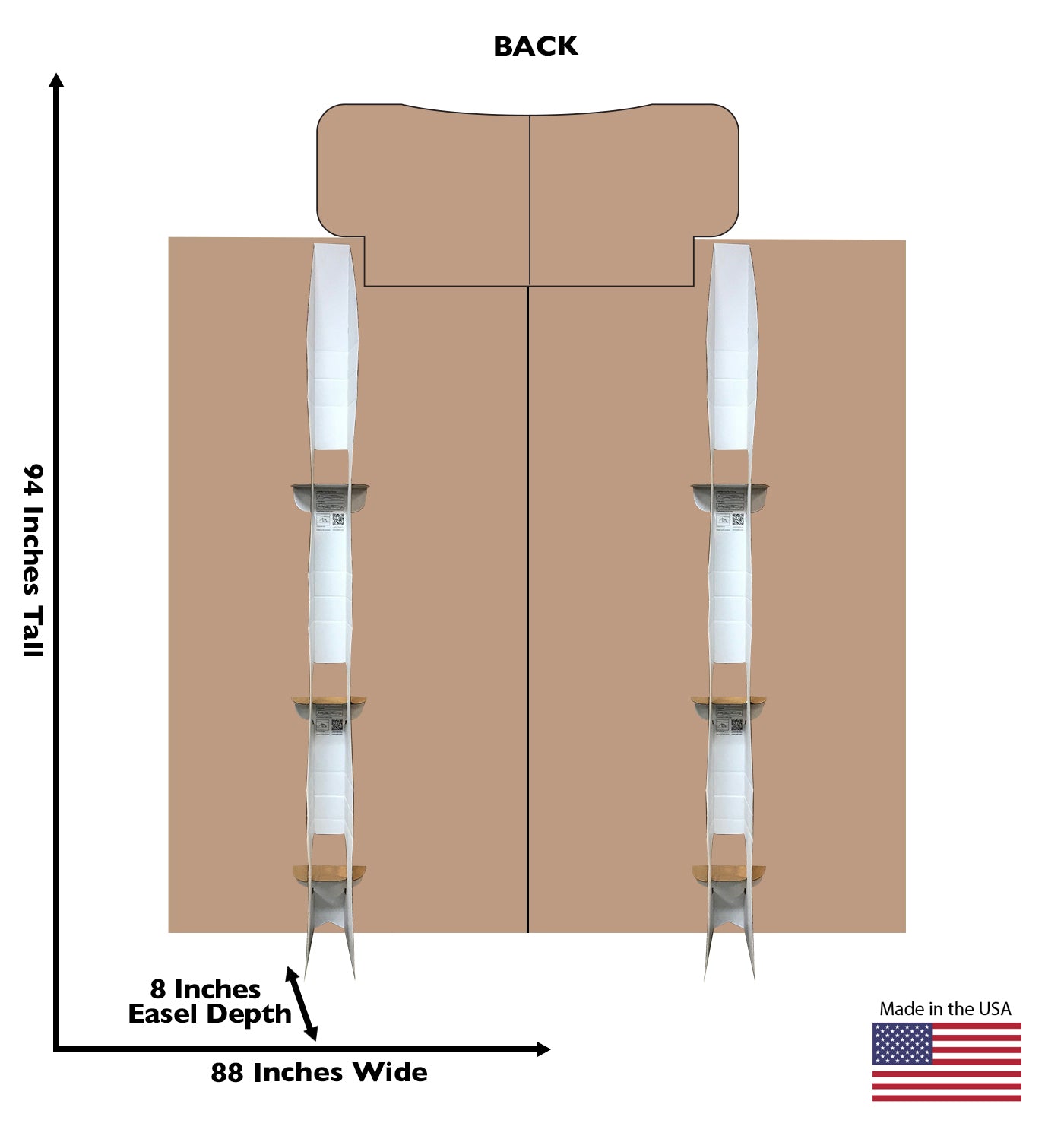 Circus Backdrop Double Wide with Header Cardboard Cutout - All Cutouts