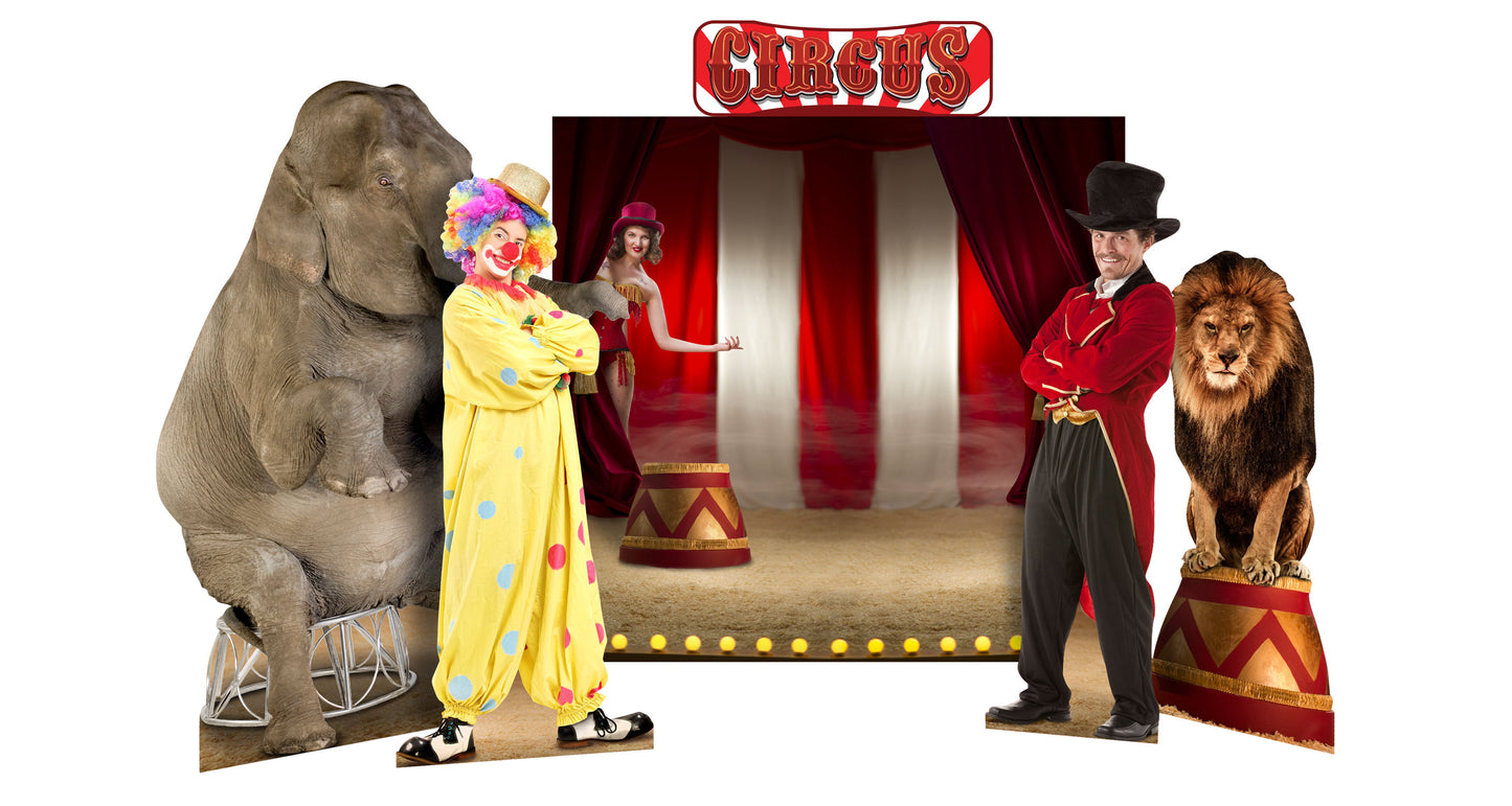 Circus Theme Backdrop Set Cardboard Cutout
