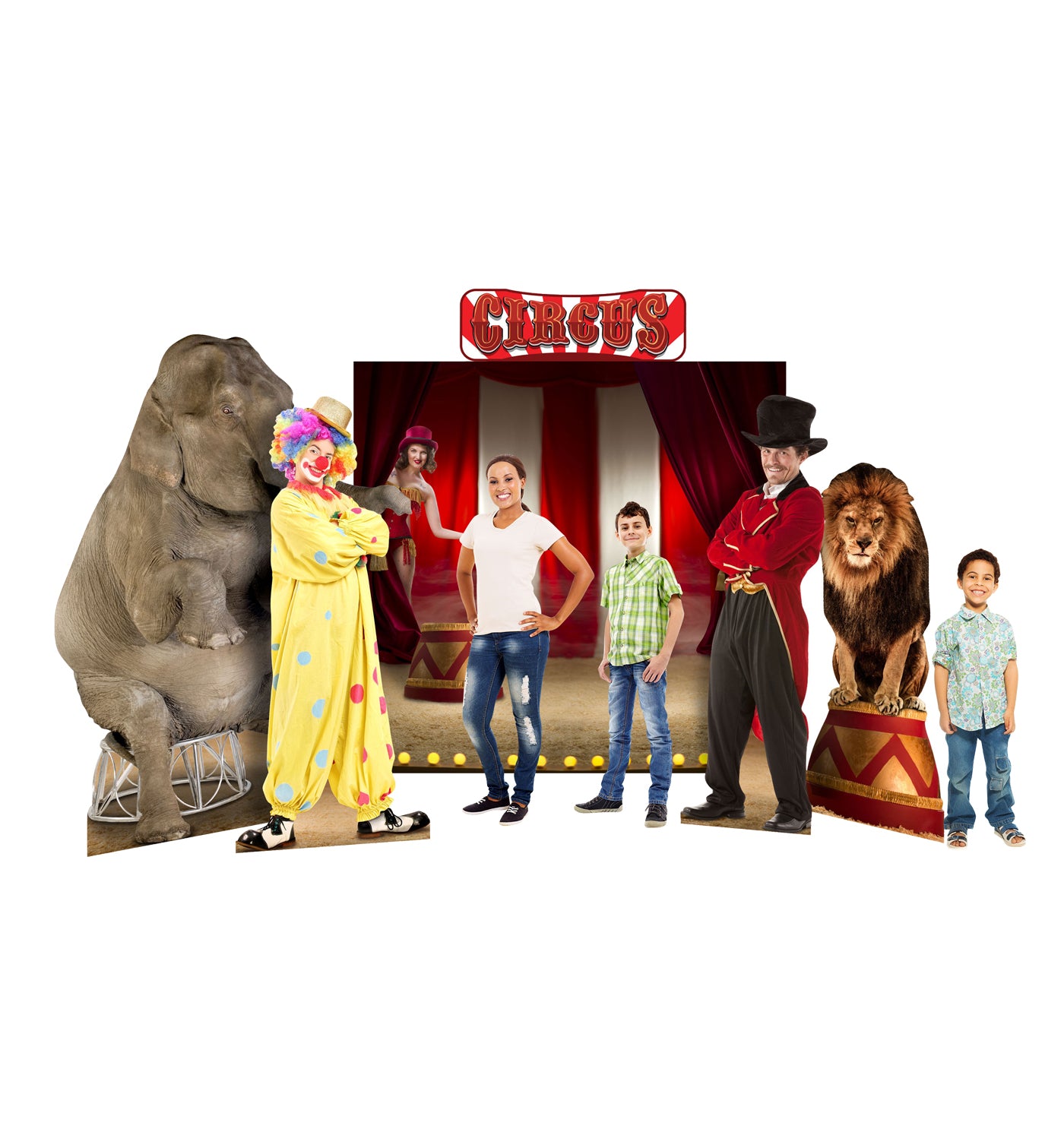 Circus Theme Backdrop Set Cardboard Cutout