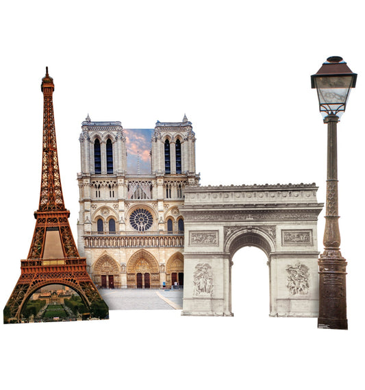 Paris Landmark Set 2 Cardboard Standee - All Cutouts