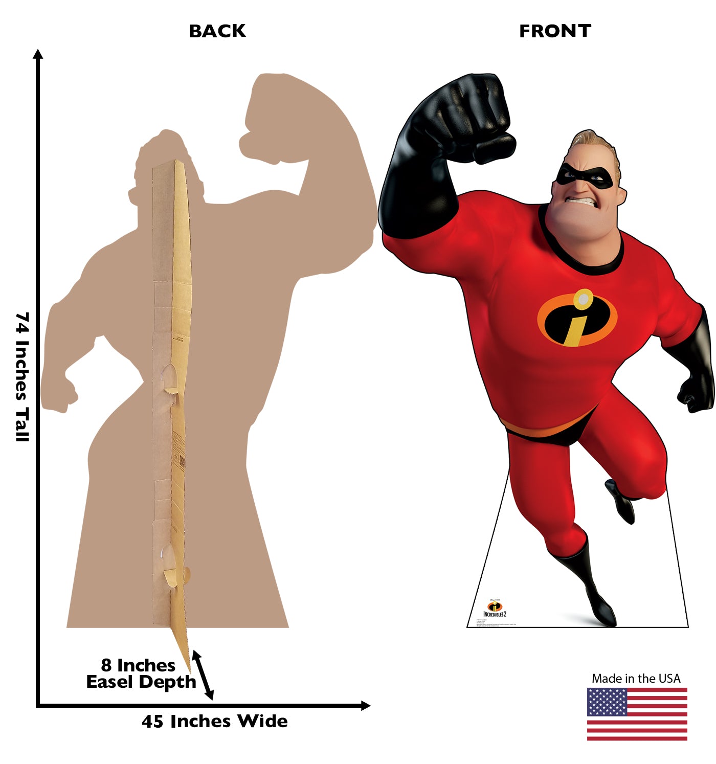 Life-Size Mr. Incredible Cardboard Cutout - All Cutouts