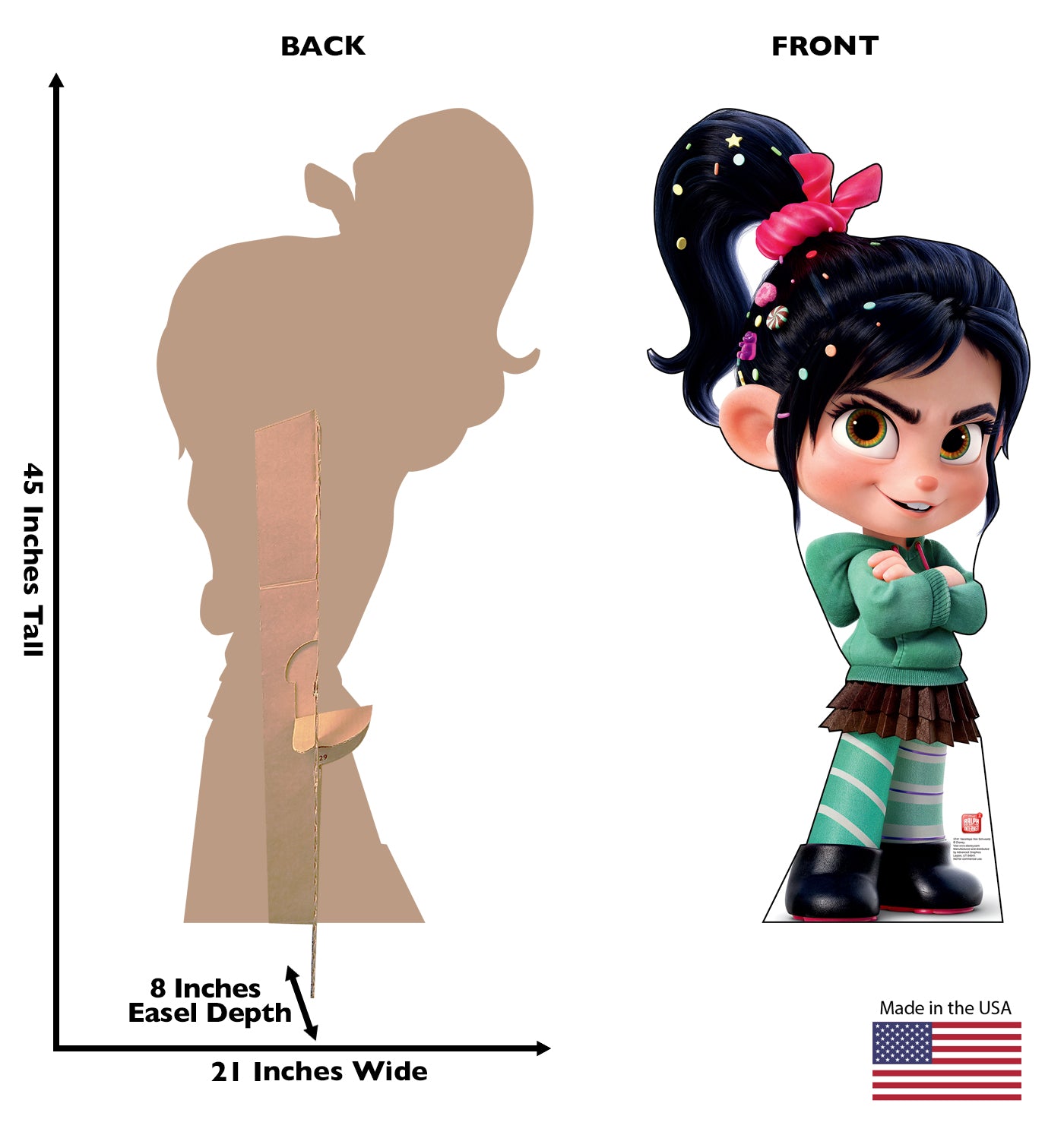 Life-Size Vanellope von Schweetz Cardboard Cutout - All Cutouts