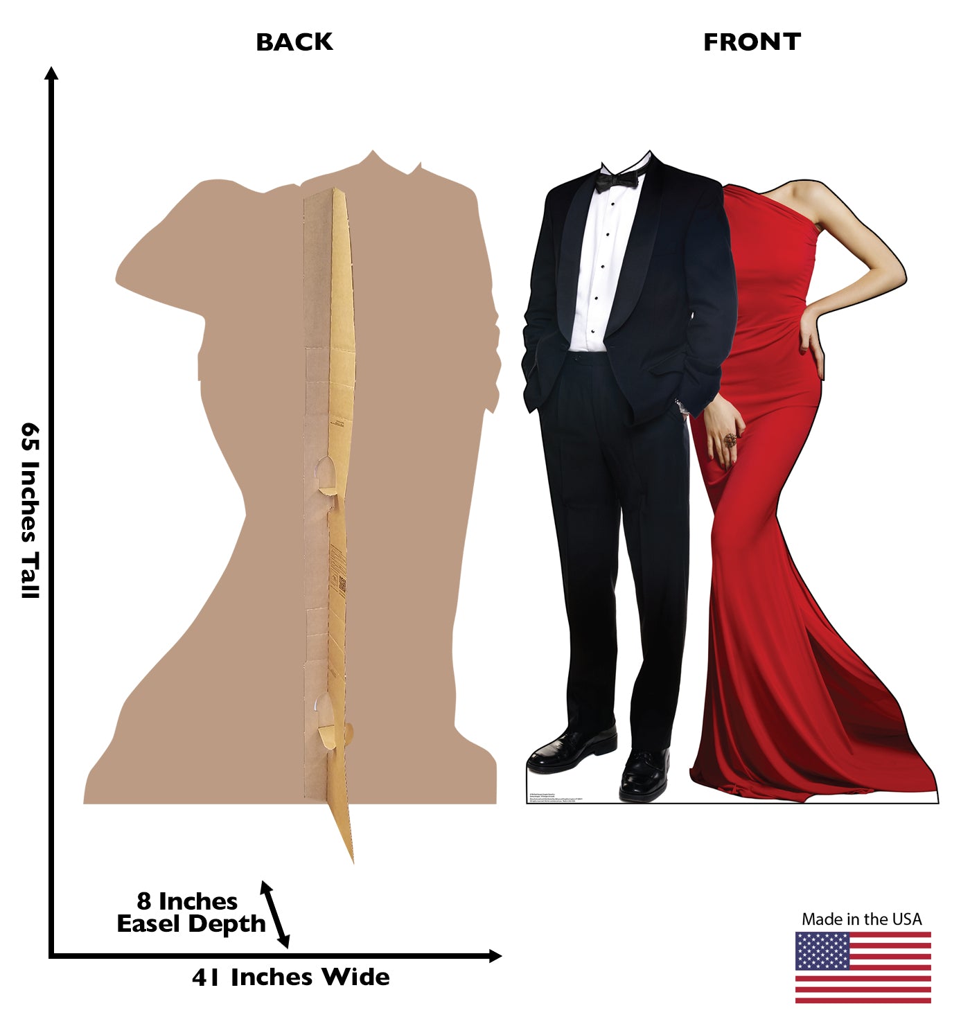 Life-Size Red Carpet Couple Stand-In Cardboard Cutout - All Cutouts