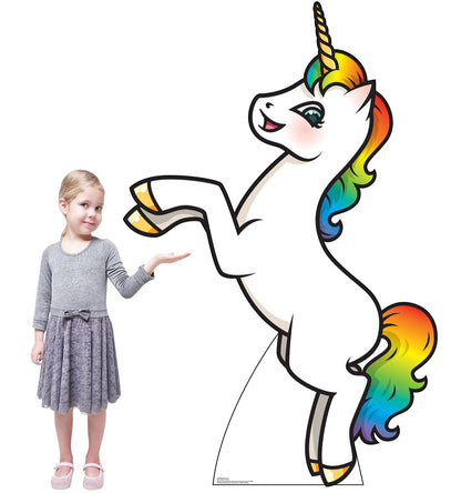 Life-Size Rainbow Unicorn Cardboard Cutout - All Cutouts