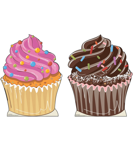 Life-Size Cupcakes with Model Cardboard Cutout - All Cutouts