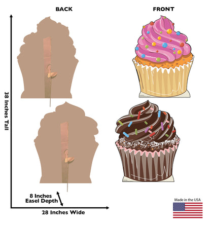 Life-Size Cupcakes with Model Cardboard Cutout - All Cutouts
