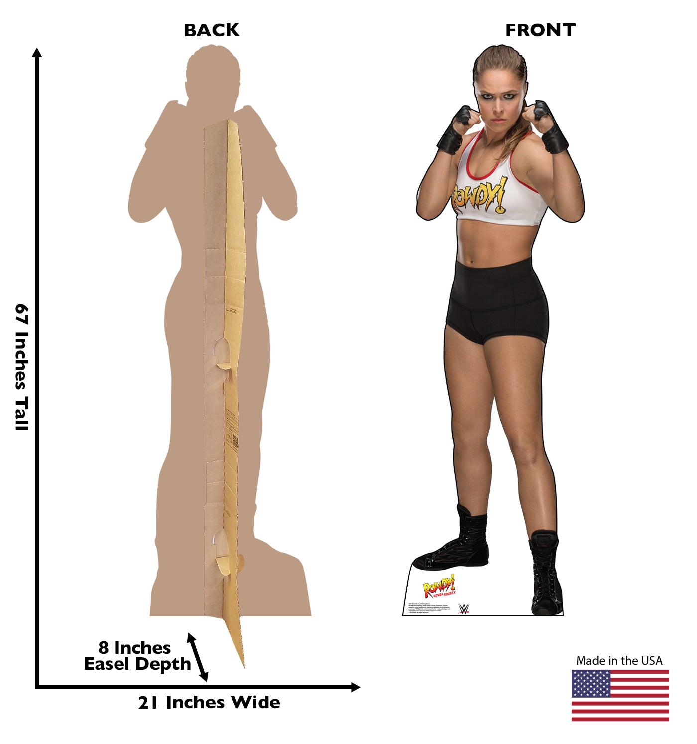 Life-Size Ronda Rousey Fighting Stance Cardboard Cutout - All Cutouts
