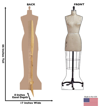 Life-Size Old Dress Mannequin Cardboard Cutout - All Cutouts