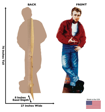 Life-size James Dean - Red Jacket Cardboard Cutout - All Cutouts