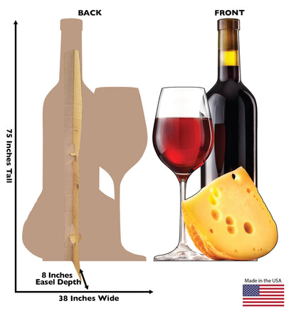 Life-Size Cheese and Wine Cardboard Cutout - All Cutouts