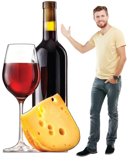 Life-Size Cheese and Wine Cardboard Cutout - All Cutouts