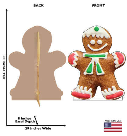 Life-Size Gingerbread Man Cookie Cardboard Cutout - All Cutouts