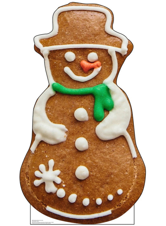 Life-Size Gingerbread Snowman Cookie Cardboard Cutout - All Cutouts