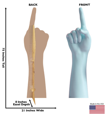 Life-Size Number 1 Hand Cardboard Cutout - All Cutouts