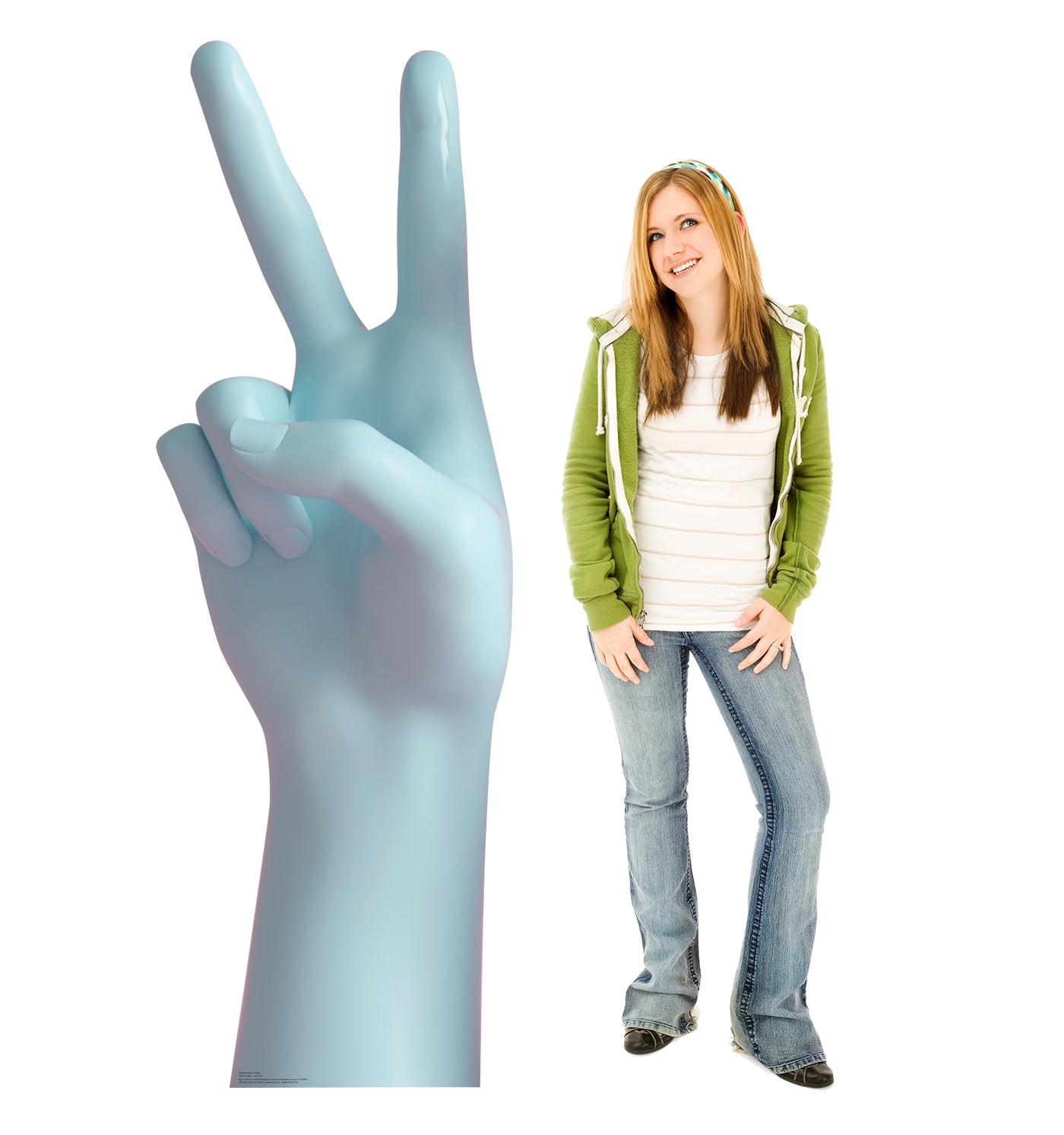 Life-Size Number 2 Hand Cardboard Cutout