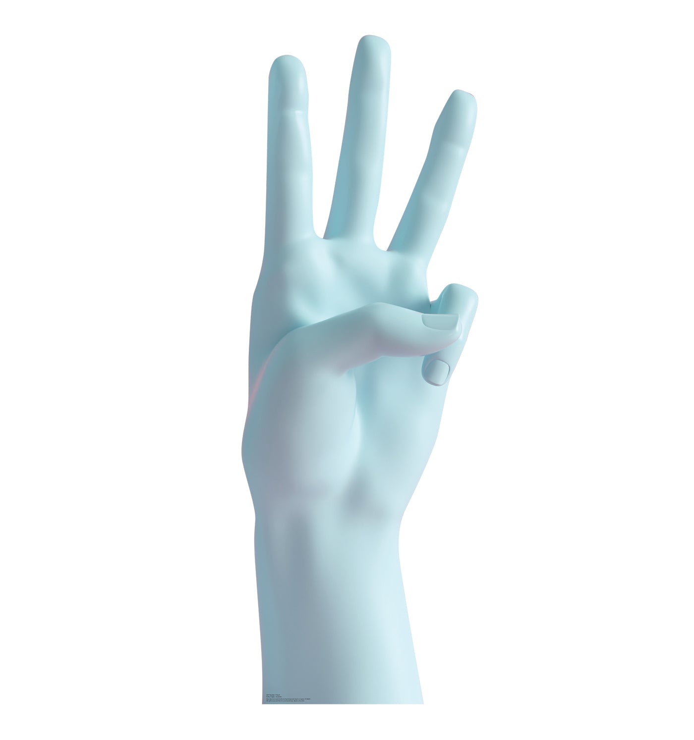 Life-Size Number 3 Hand Cardboard Cutout