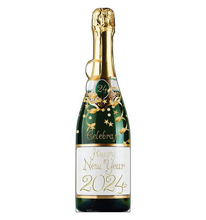 Life-size Cardboard Cutout of New Year's Champagne Bottle - All Cutouts
