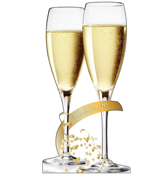 Life-Size Champagne Glasses Cardboard Cutout - All Cutouts
