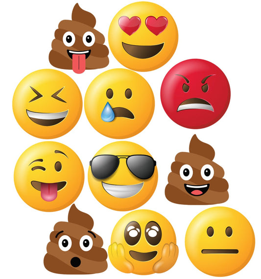 Life-Size Emoji Heads (Set of 11) Cardboard Cutout - All Cutouts