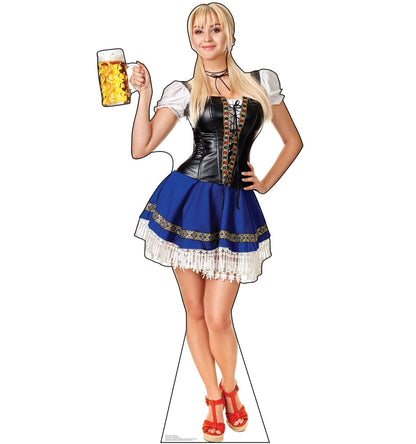 Life-Size Bar Maiden (Blue Skirt) Cardboard Cutout - All Cutouts