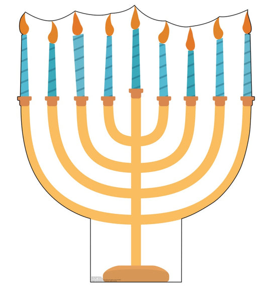Life-Size Hanukkah Menorah Cardboard Cutout - All Cutouts