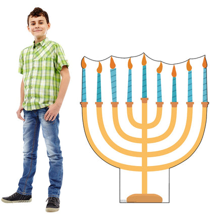 Life-Size Hanukkah Menorah Cardboard Cutout - All Cutouts