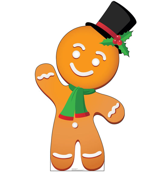 Life-Size Illustrated Gingerbread Man Cardboard Cutout - All Cutouts
