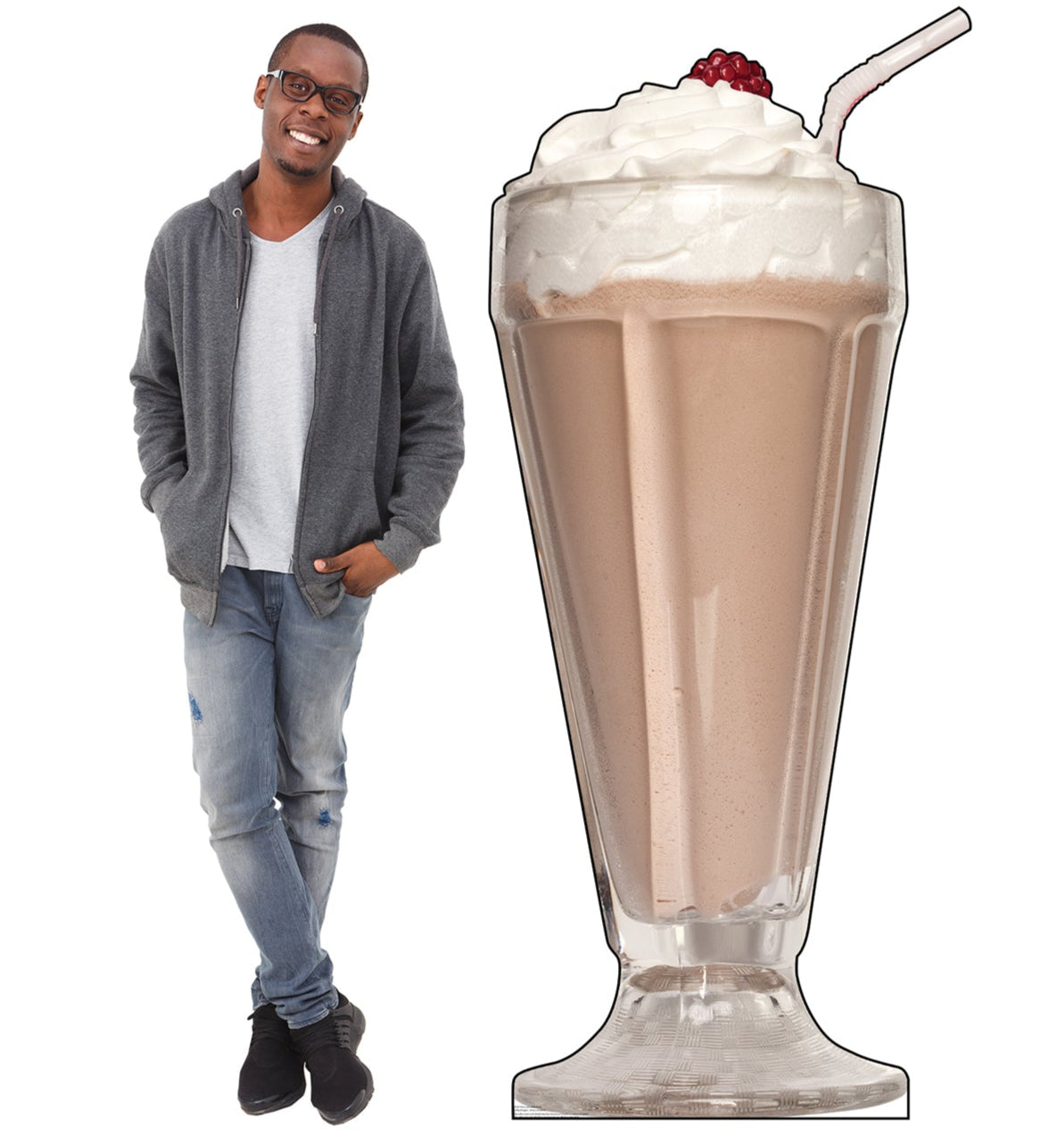 Life-Size Chocolate Milkshake Cardboard Cutout - All Cutouts