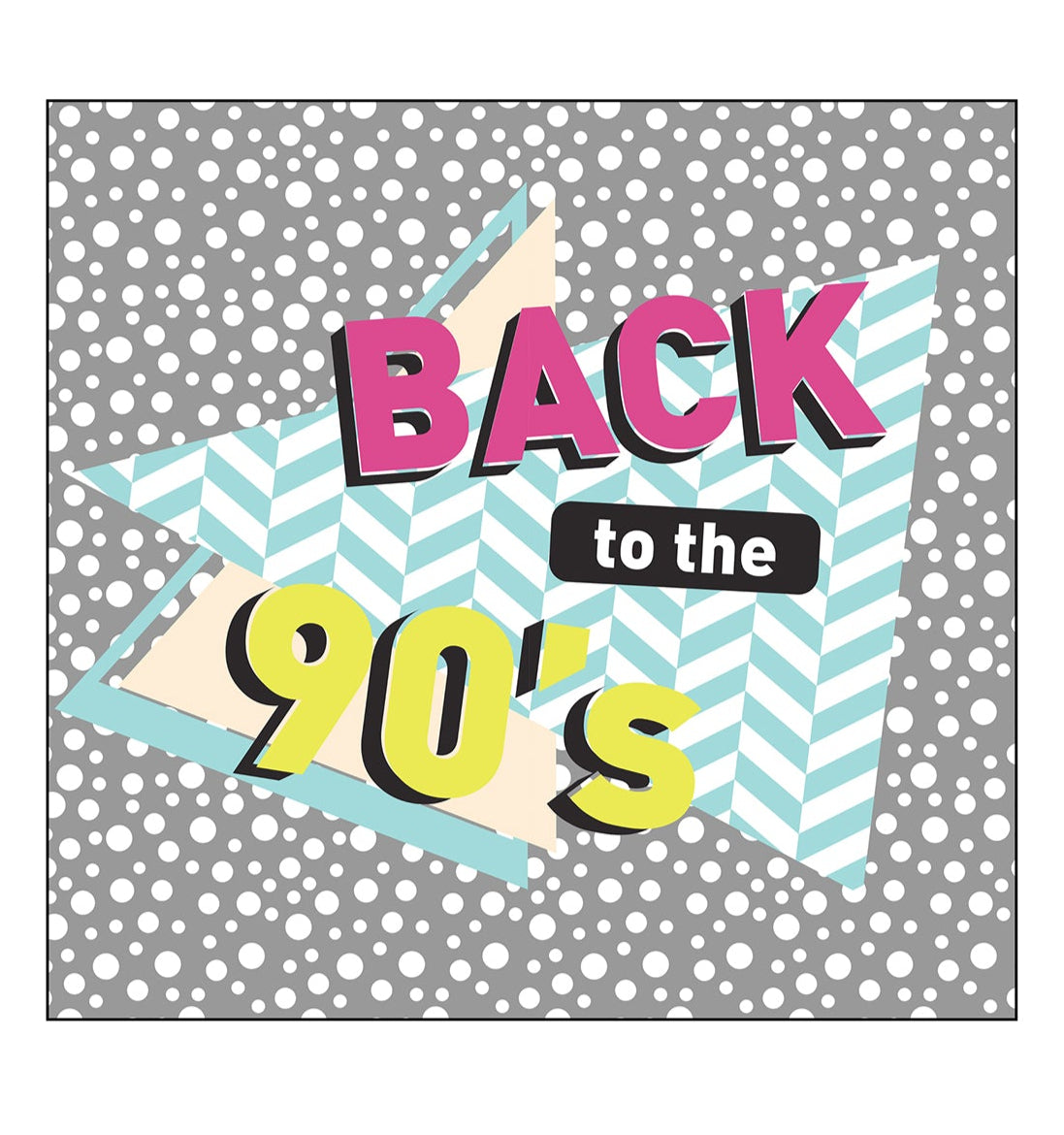 90s Backdrop Double Wide Life-Size Cardboard Cutout - All Cutouts