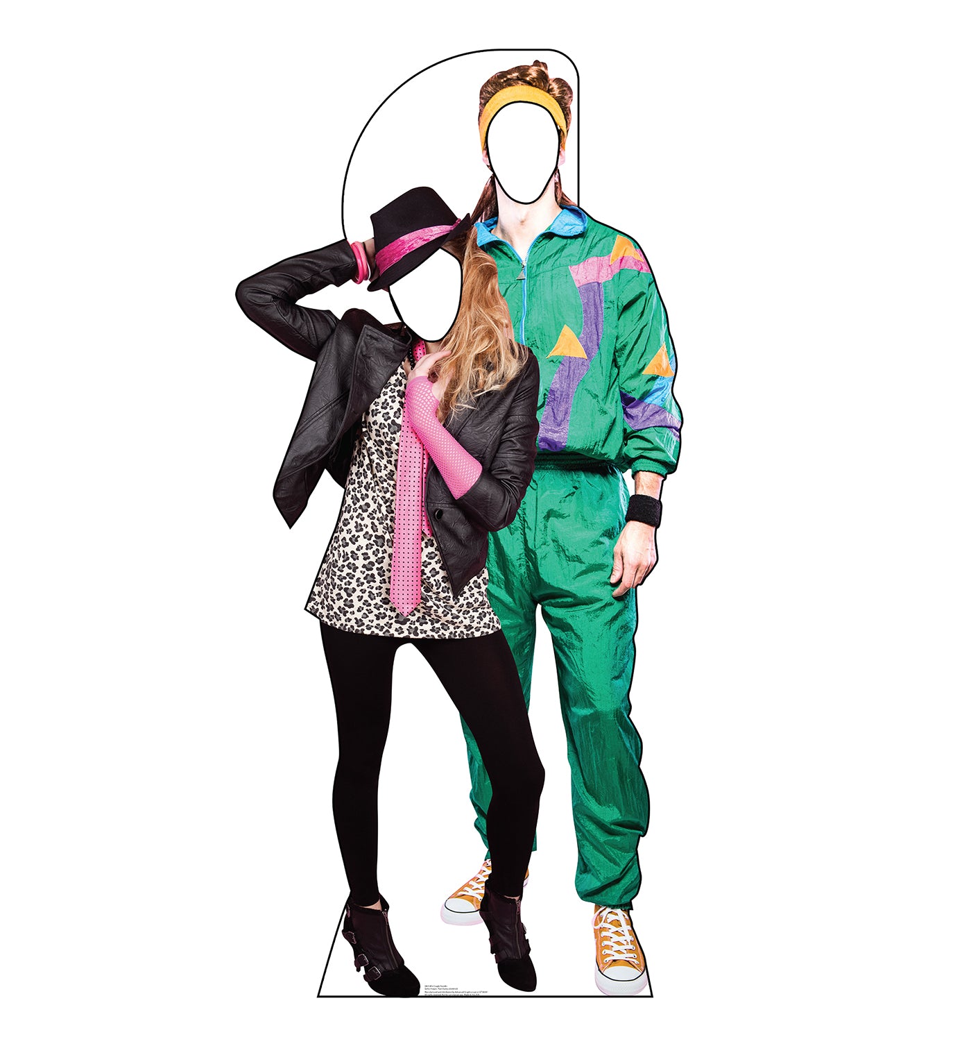 Life-Size 80s Couple Stand-In Cardboard Cutout - All Cutouts