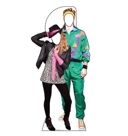Life-Size 80s Couple Stand-In Cardboard Cutout - All Cutouts