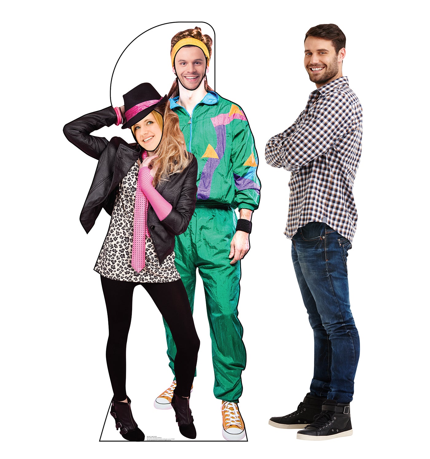Life-Size 80s Couple Stand-In Cardboard Cutout - All Cutouts