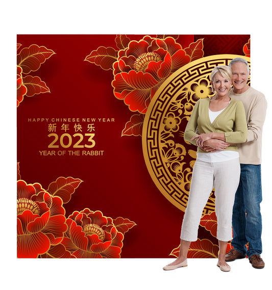 Chinese Year of the Rabbit Life-Size Cardboard Backdrop