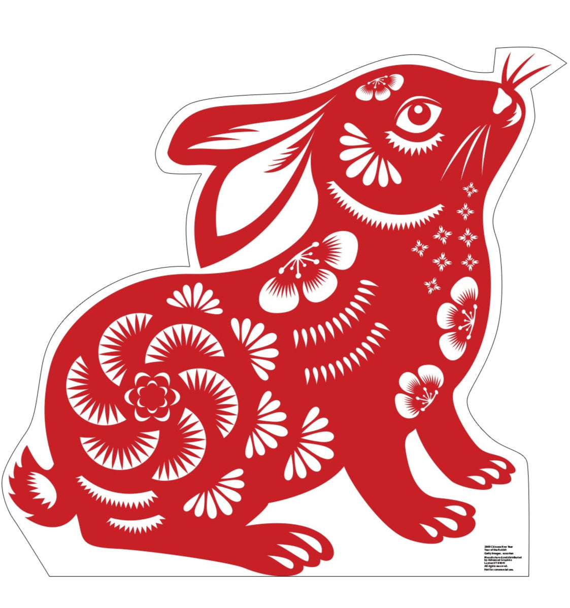 Life-Size Chinese New Year Rabbit Cardboard Cutout - All Cutouts