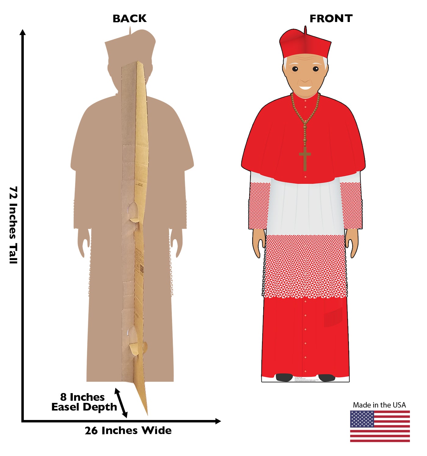 Life-Size Pope in Red Outfit Cardboard Cutout - All Cutouts