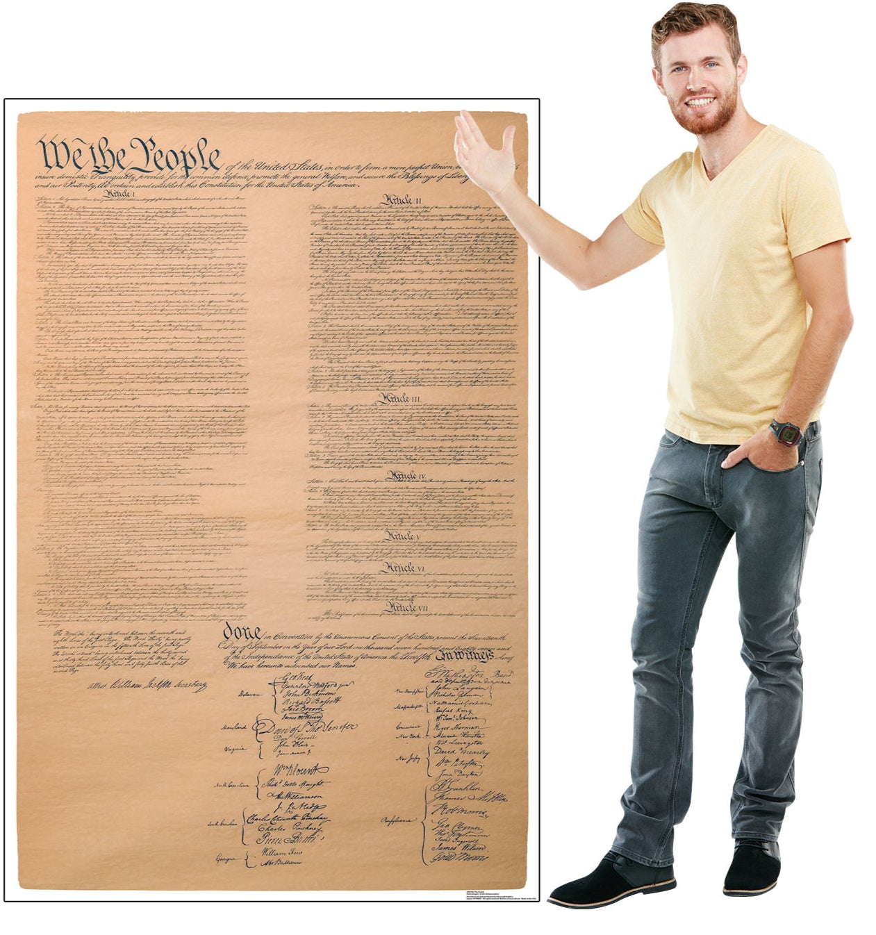 Life-Size U.S. Constitution “We The People” Cardboard Cutout - All Cutouts