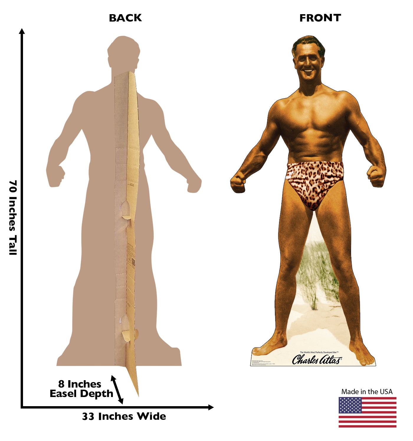 Life-Size Charles Atlas (Classic Pose) Cardboard Cutout - All Cutouts