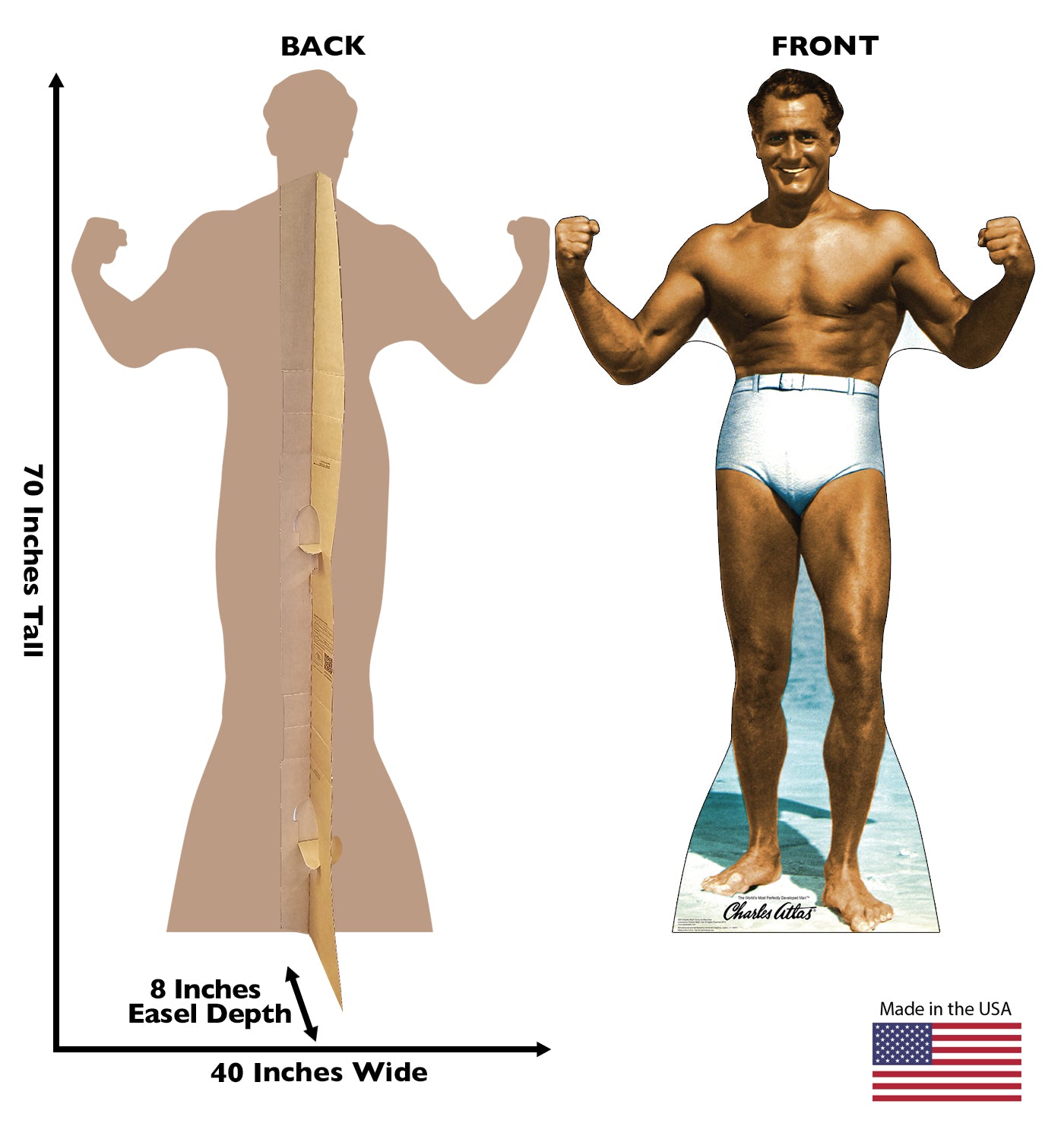 Life-Size Charles Atlas (Come On Man Pose) Cardboard Cutout - All Cutouts