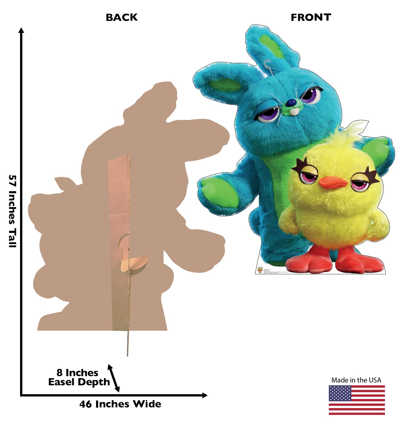 Life-Size Ducky and Bunny (Toy Story 4) Cardboard Cutout - All Cutouts