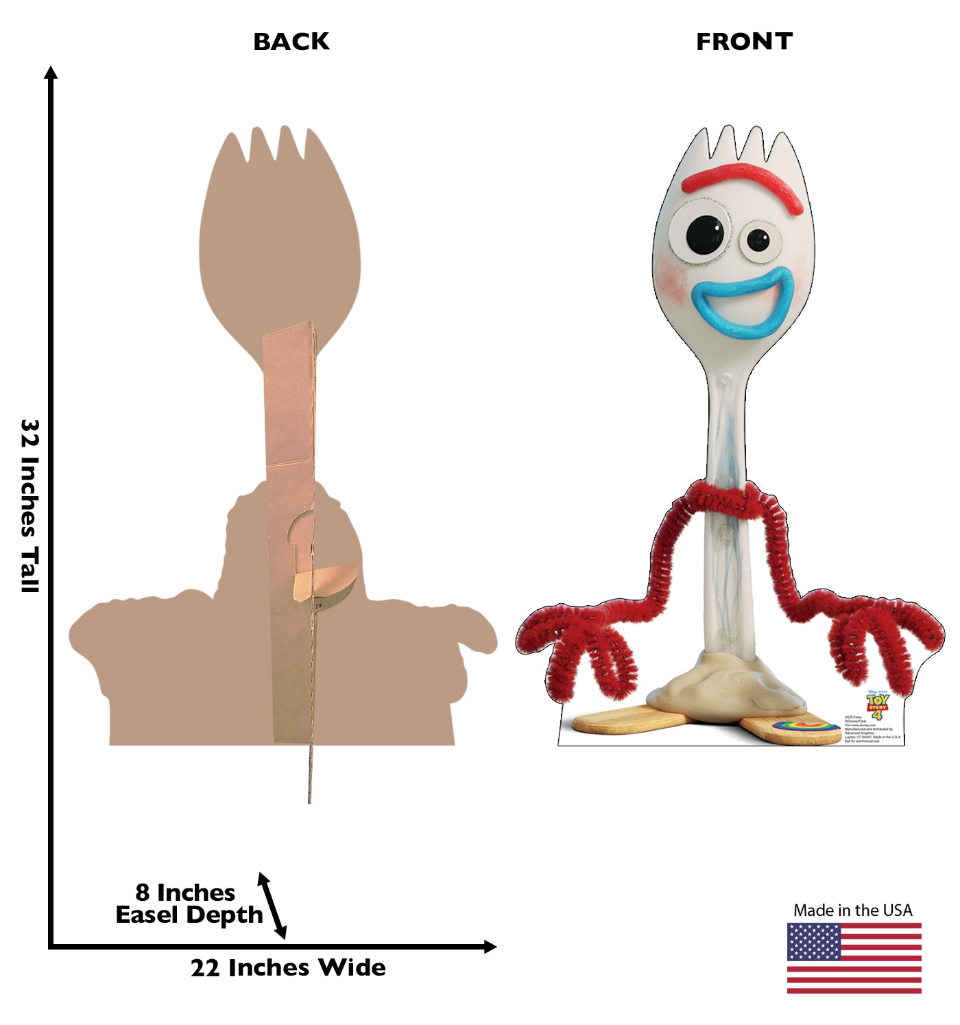 Forky Life Size Toy Story 4 Cardboard Cutout - All Cutouts