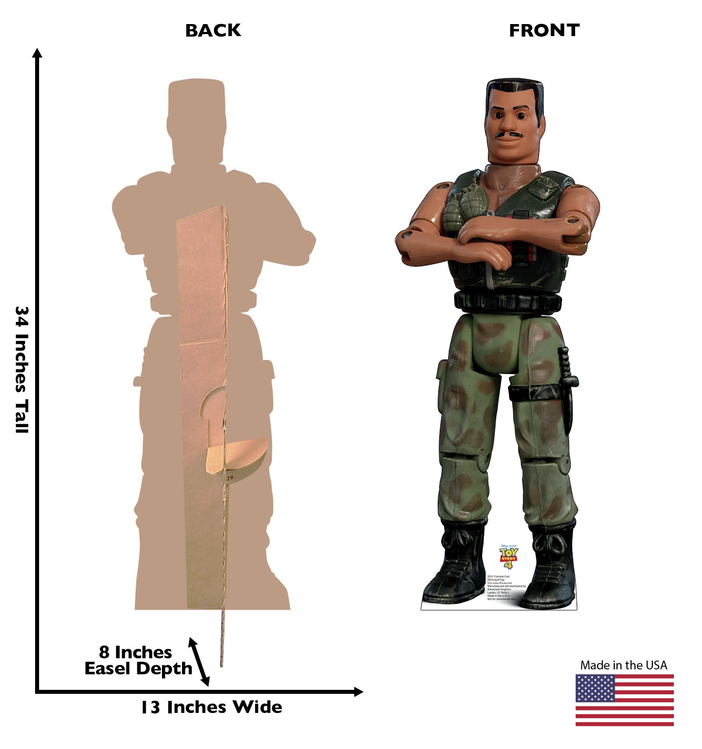 Combat Carl Life Size Toy Story 4 Cardboard Cutout - All Cutouts