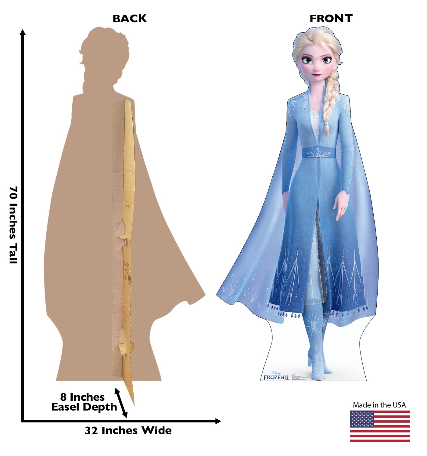 Life-Size Elsa (Frozen 2) Cardboard Cutout - All Cutouts