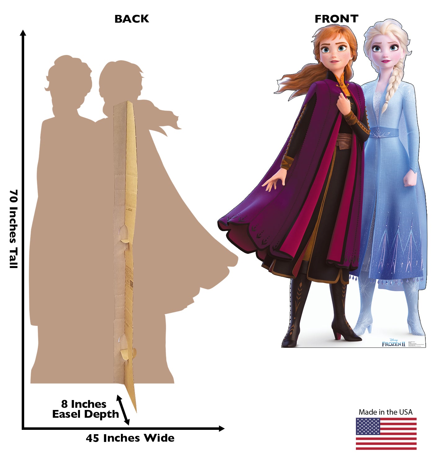 Life-Size Anna & Elsa (Frozen 2) Cardboard Cutout - All Cutouts
