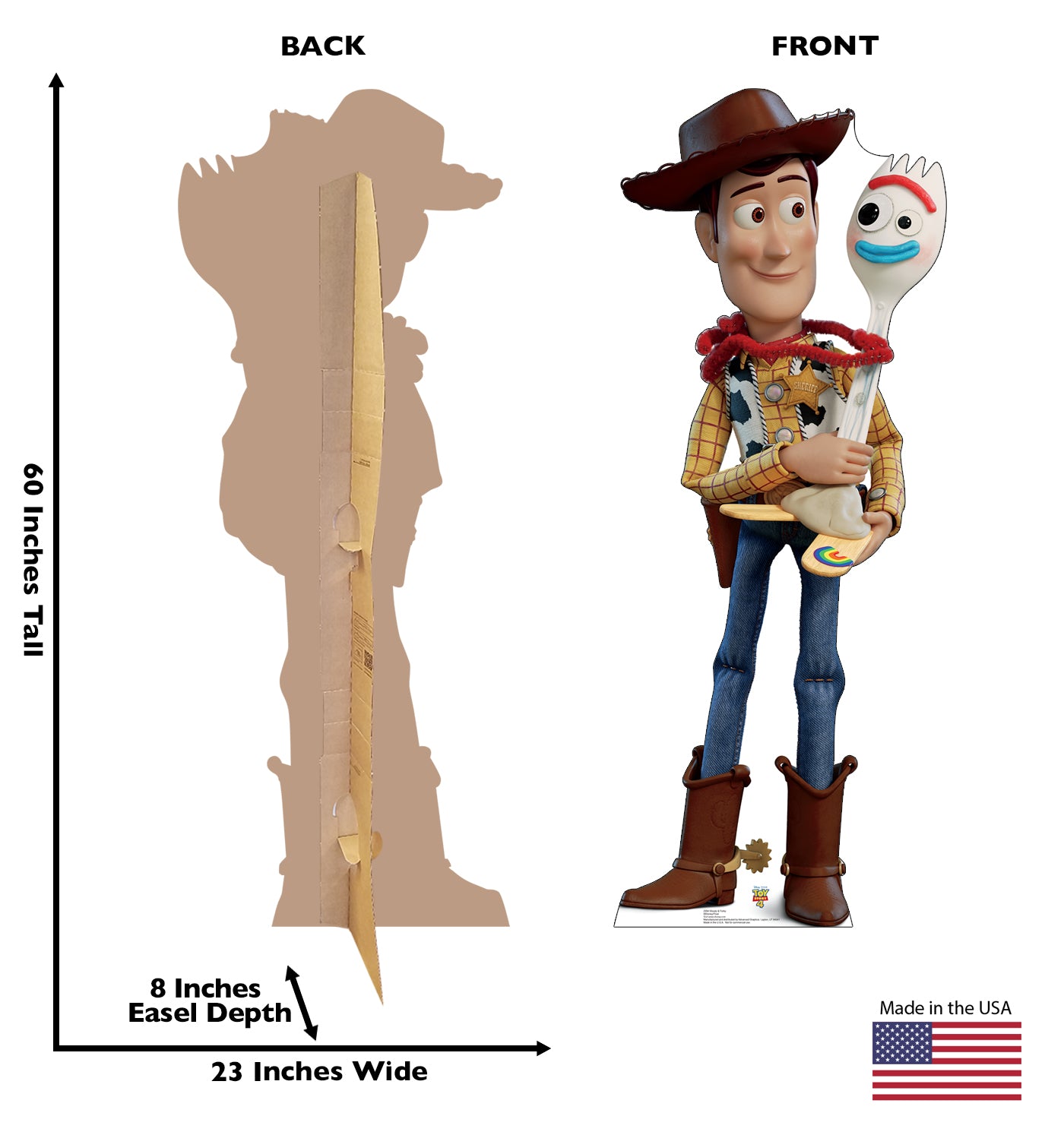 Life-Size Woody & Forky (Toy Story 4) Cardboard Cutout - All Cutouts