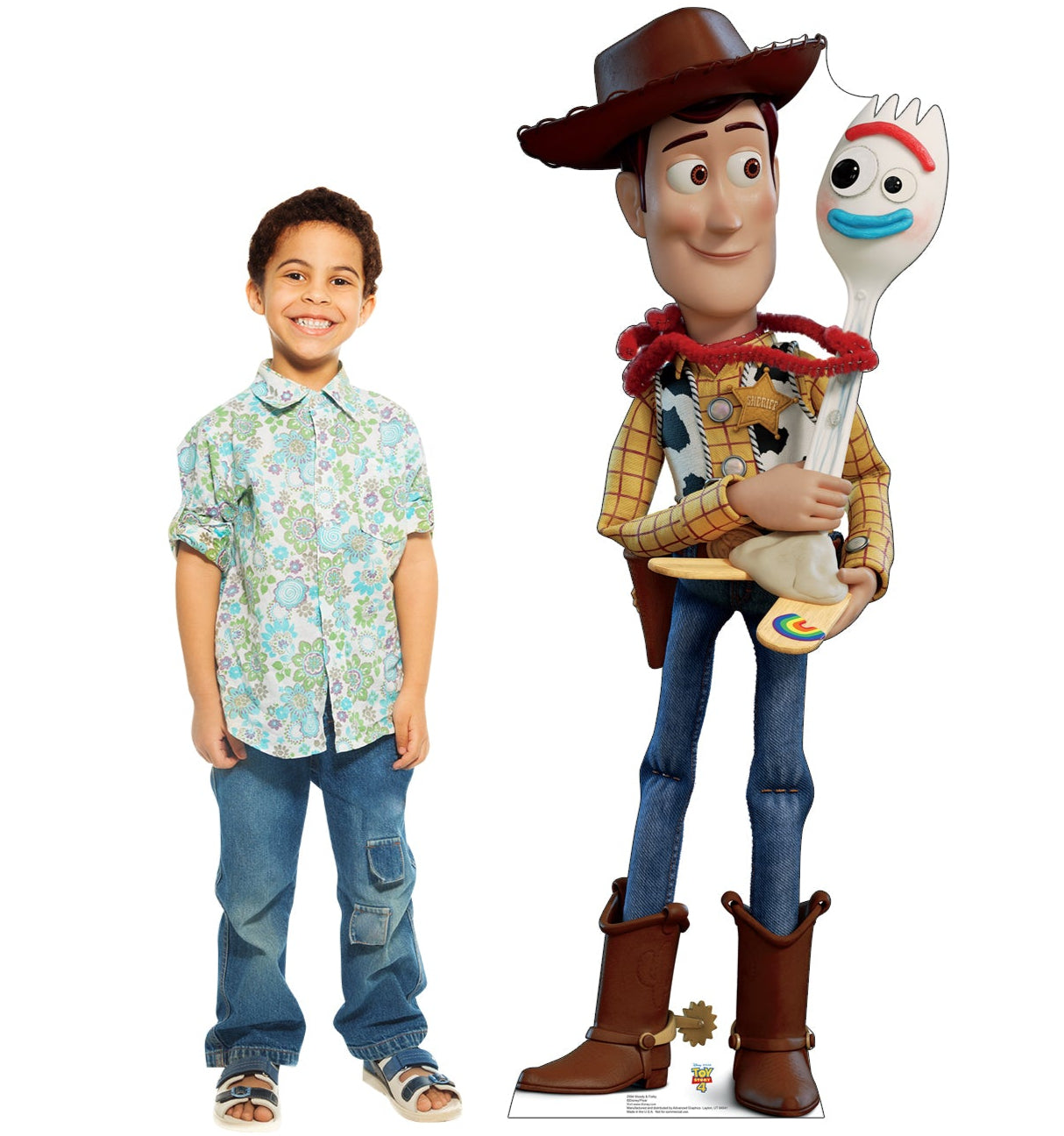 Life-Size Woody & Forky (Toy Story 4) Cardboard Cutout - All Cutouts